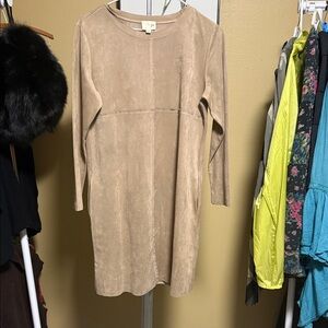 Tan Long Sleeve Dress